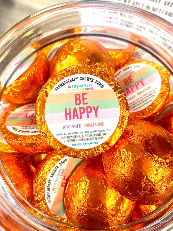 Bombe de douche - Be Happy pour la vente par Lucky Penny