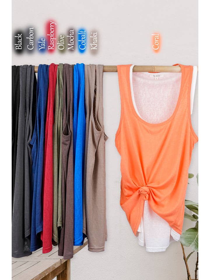 La Miel - Vente Débardeur – femme - HBT7633-Haut sans manches Active Loose Fit Athleisure Style24