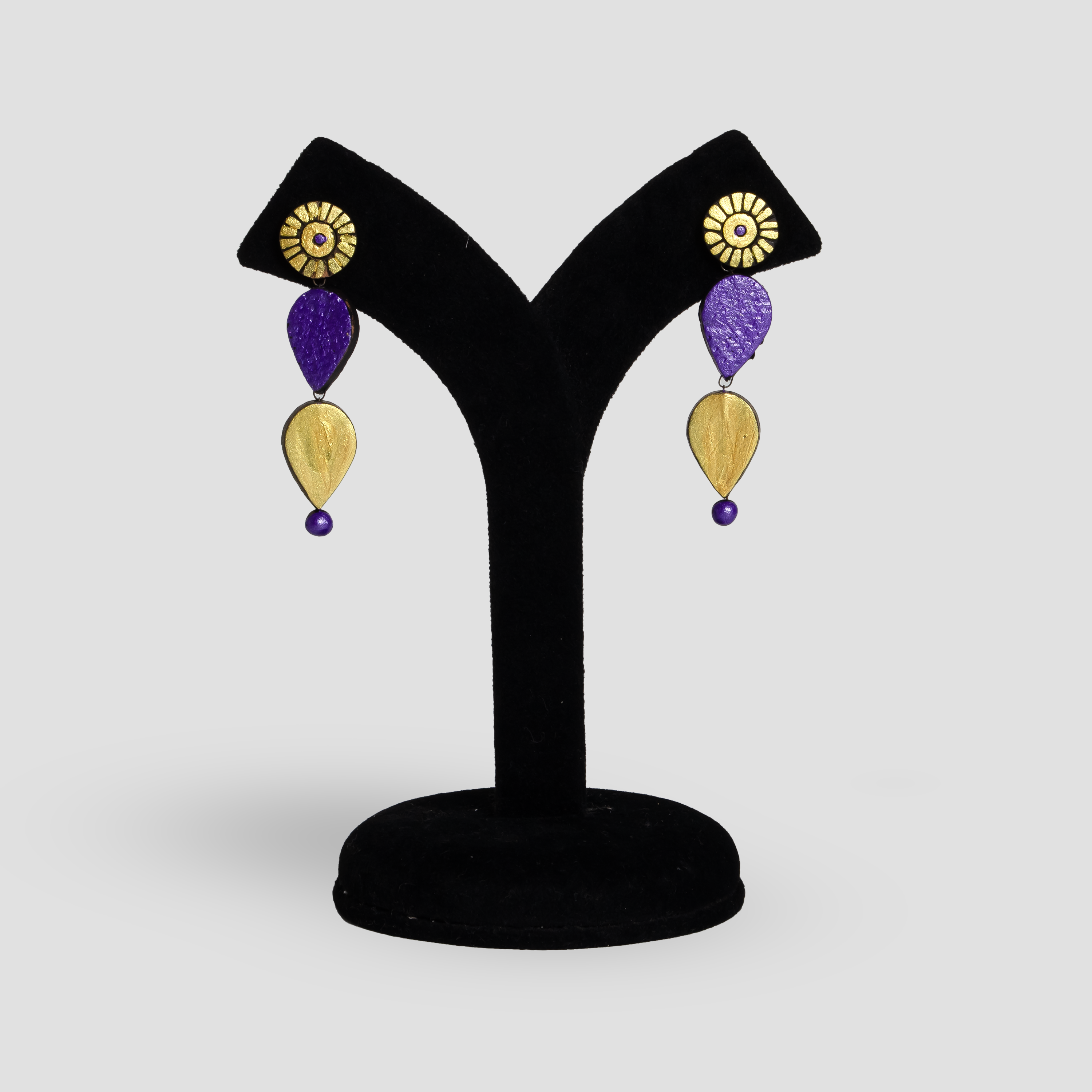 House of Kraft - Wholesale Jewelry Set - Water Droplet Jewelry Set | Clay Jewelry | Purple Jewelry29