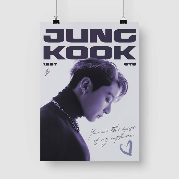 Affiche Jungkook BTS Inspired Art Print (A5, A4, A3) pour la vente par RM Design Studio