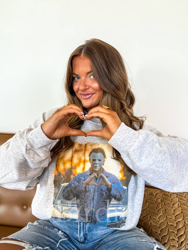 Michael Myers Ash Gray Crewneck for wholesale by birdie