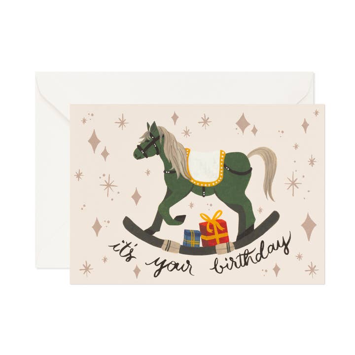 Birthday Pony Greeting Card for Children "Pony Birthday" for wholesale by Day One Paper Co.
