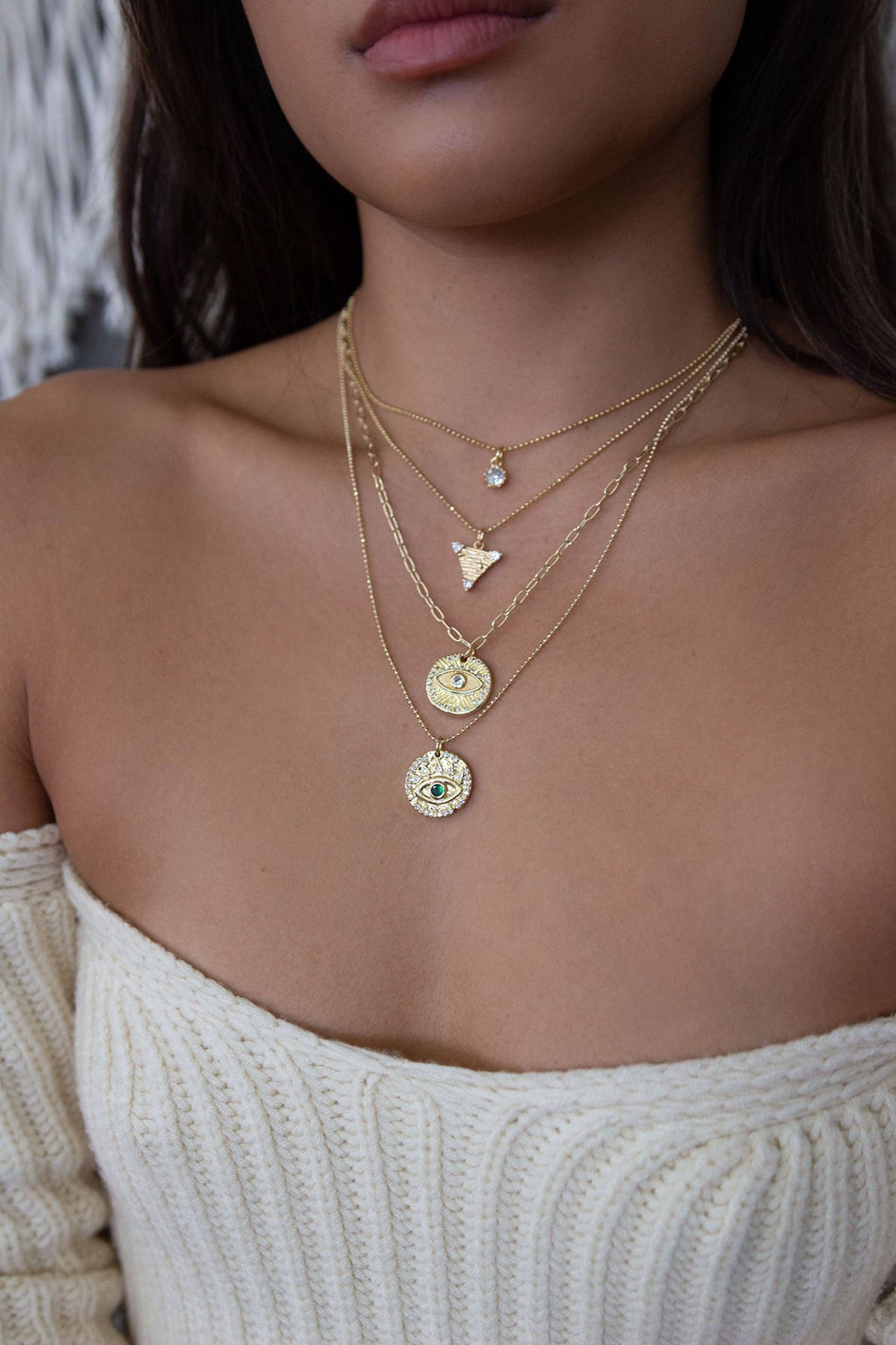 Nomie - Wholesale Halskettinghanger - 3-punts diamanten halsketting3