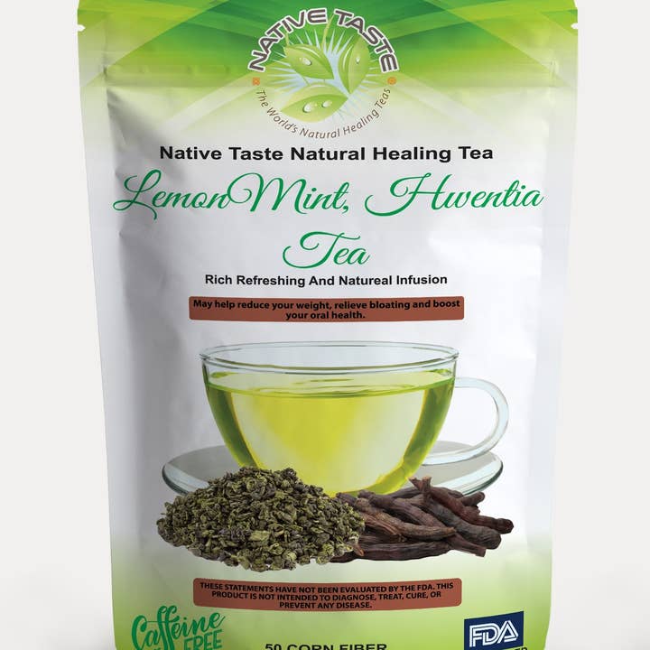 Native Taste Tea – Engroshandel Teposer – Citron mynte Hwentia te 50 Pyramid Corn Fiber teposer- 100%