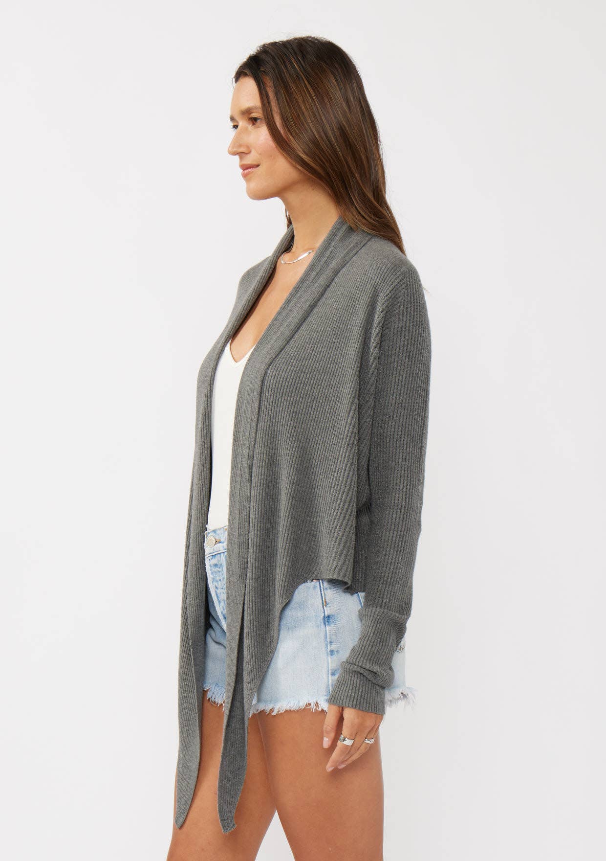 Lovestitch - Wholesale Cardigan - Women's - Waffle Knit Long Sleeve Tie Front Cardigan25