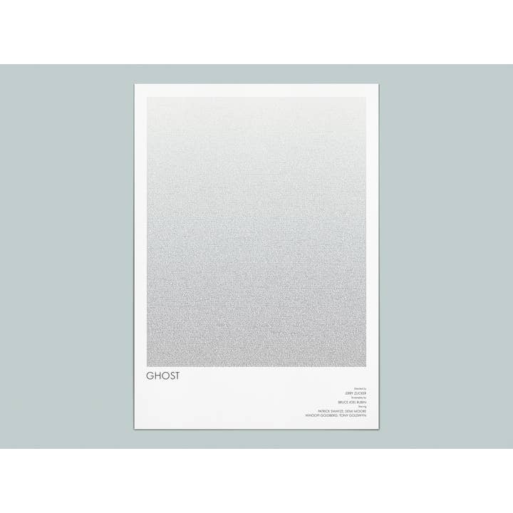 Ghost Movie Screenplay Art Print Minimalist Wall Decor for wholesale by Fade Out Prints