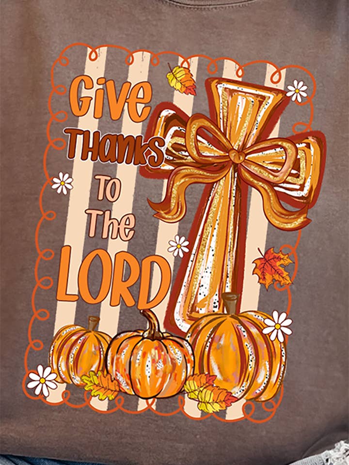 Coquette Cross Give Thanks Ready To Press DTF Transfer for wholesale by Wholesale Accessory Market