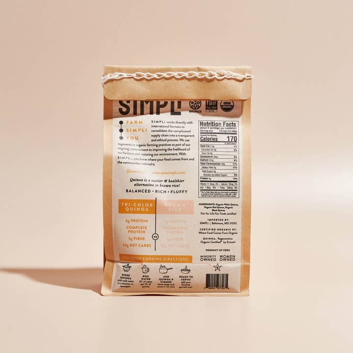 SIMPLi - Wholesale Whole Grains - SIMPLi Regenerative Organic Certified® Tri-Color Quinoa