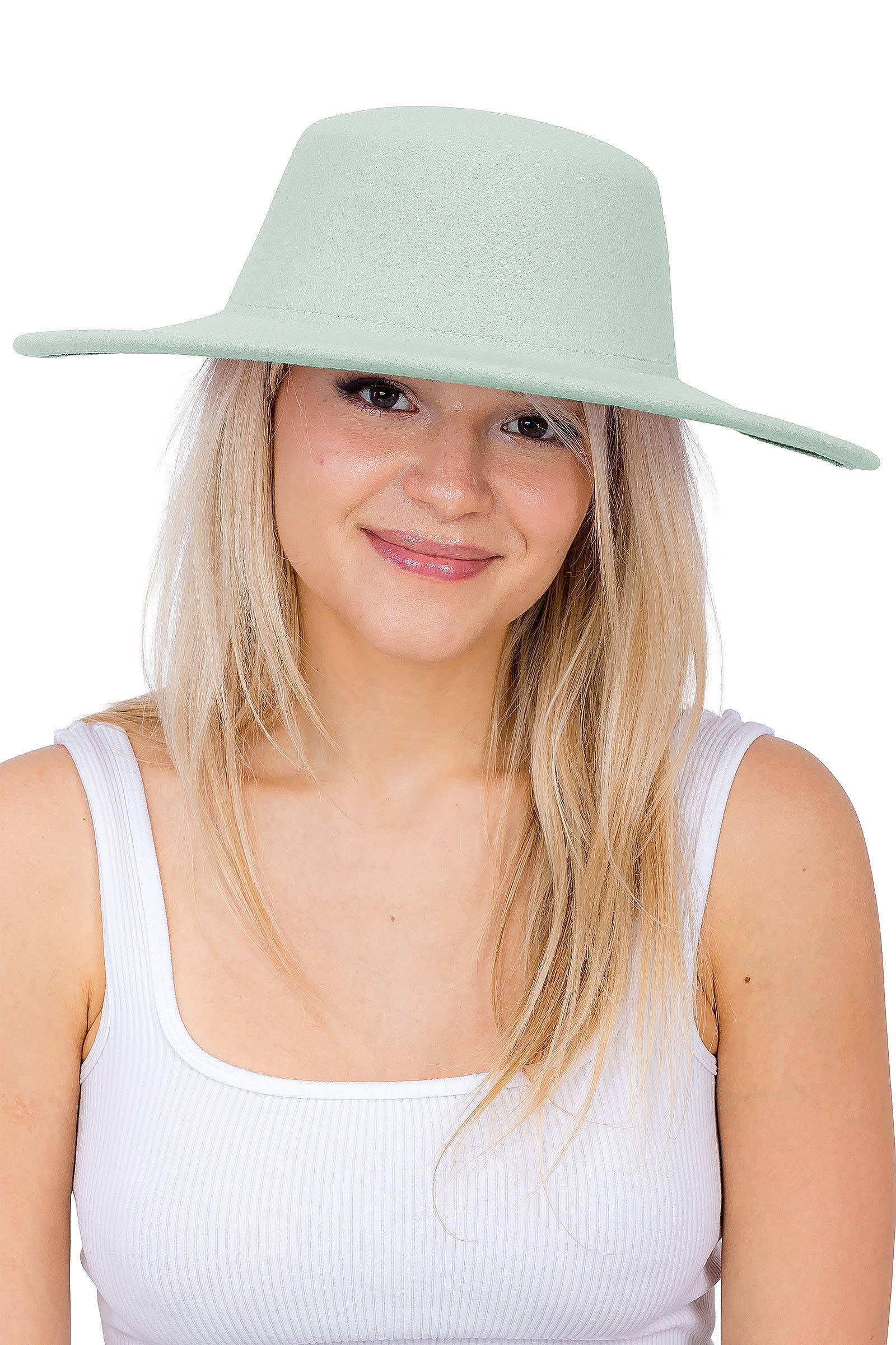 Cap Zone - Wholesale Schippershoed - Uniseks - Cap Zone brede vilten platte hoed met rancher stijl12