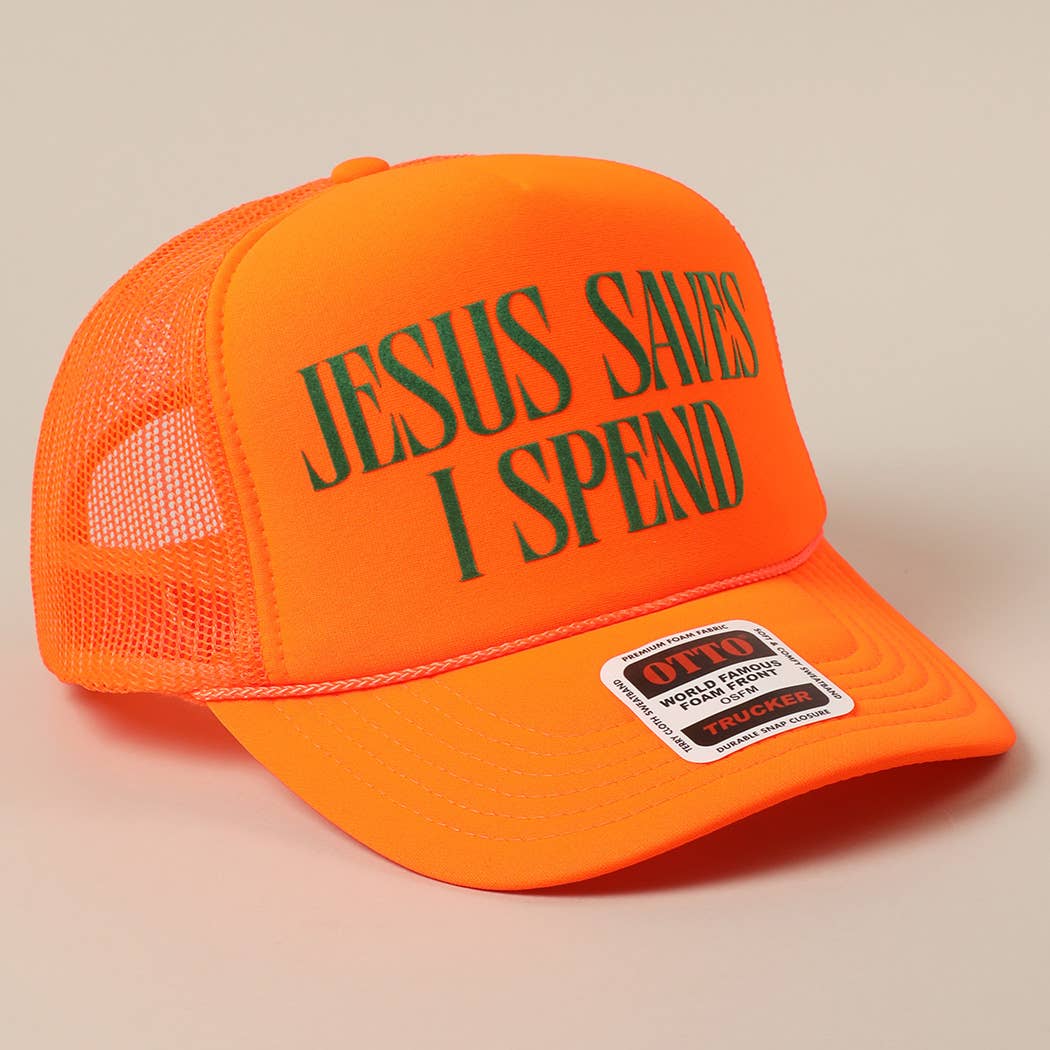 Fashion City - Vente Casquette de camionneur – unisexe - Casquette Trucker à Maille Arrière "JESUS SAUVE JE DÉPENSE"7