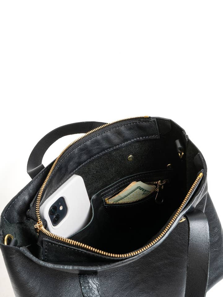 Marcy | Black Leather for wholesale by R.Riveter