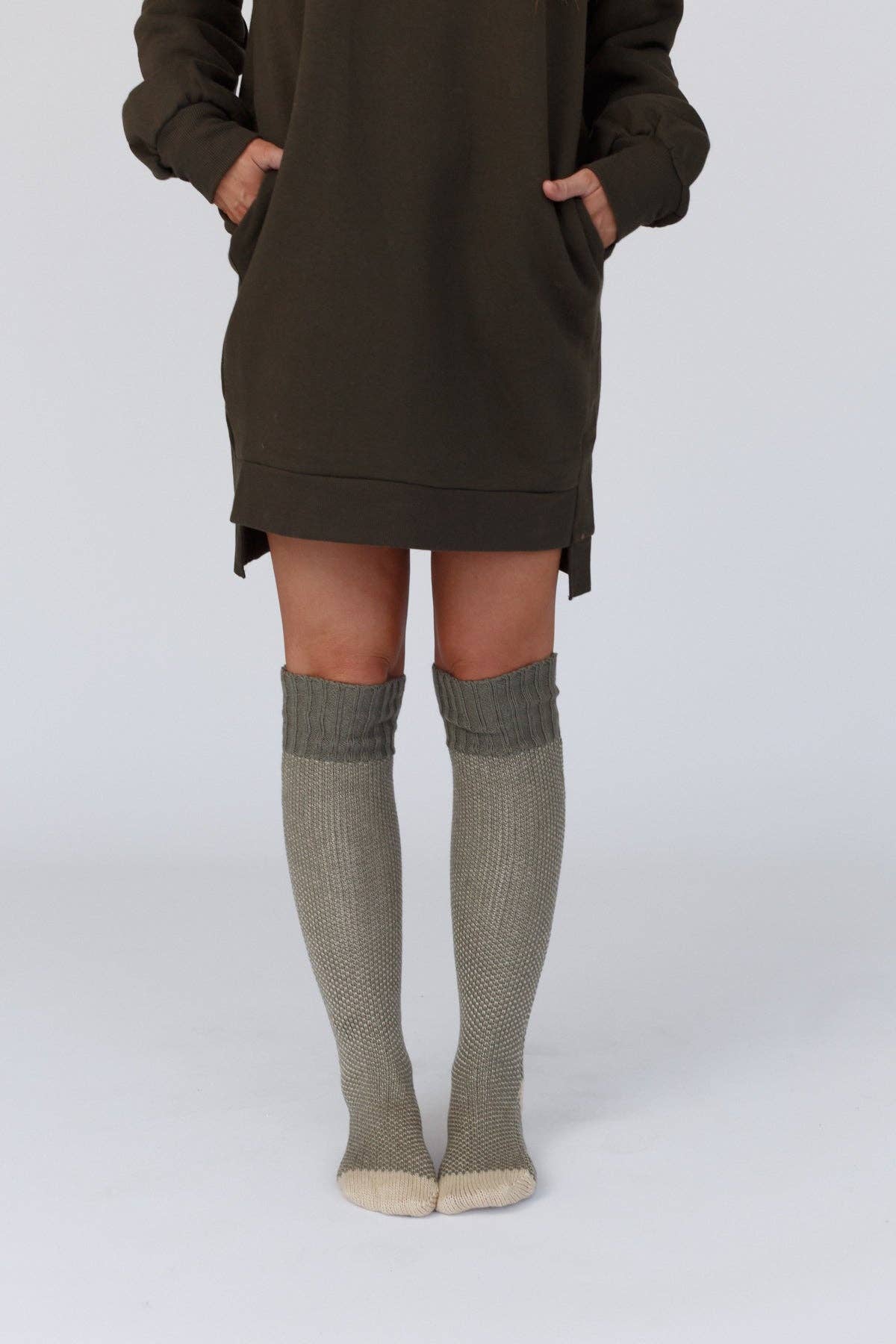 Three Bird Nest - Wholesale Socks - Women's - Cozy Cabin Lounge Socks - Mint1