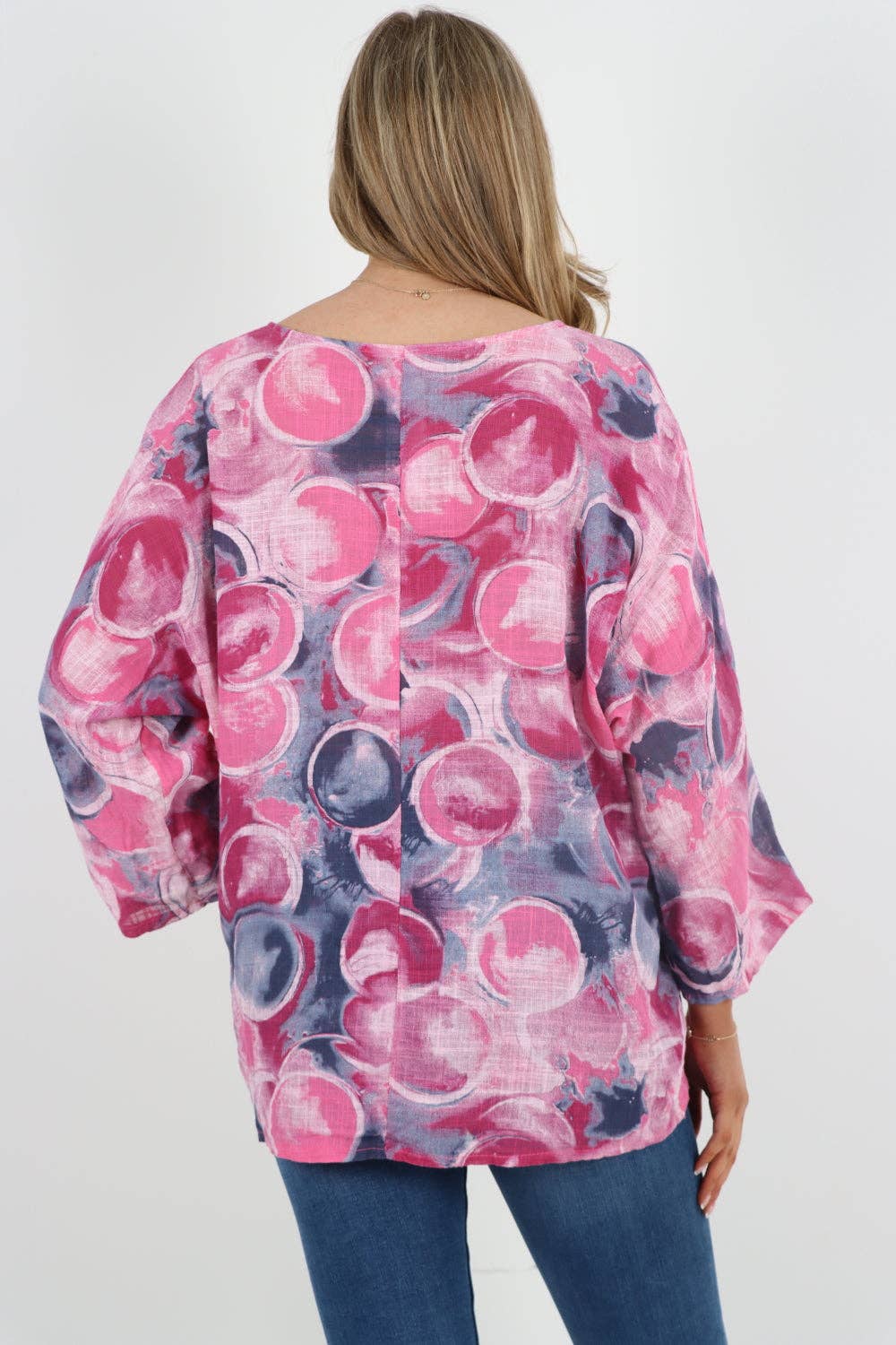 Miss Bold – wholesale Blouse – Women’s – Italian Circle Print Cotton Top67