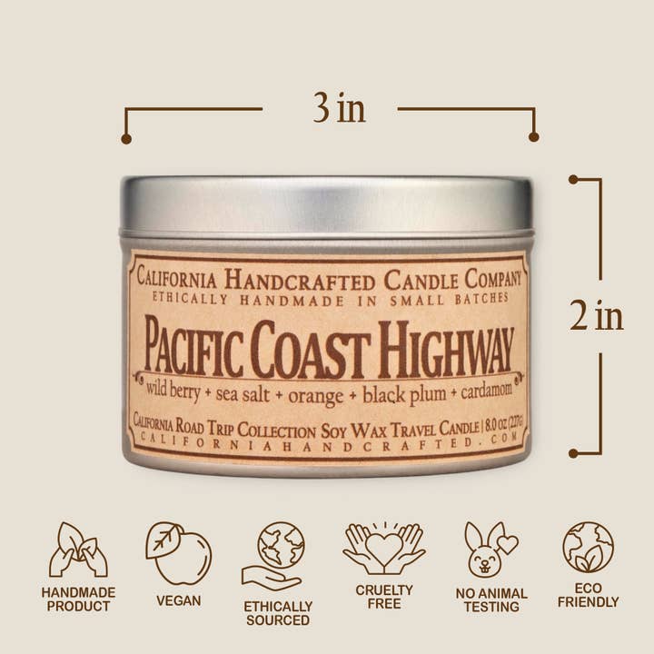 California Handcrafted - Wholesale Travel Candles - Pacific Coast Highway Coconut Apricot Travel Candle2