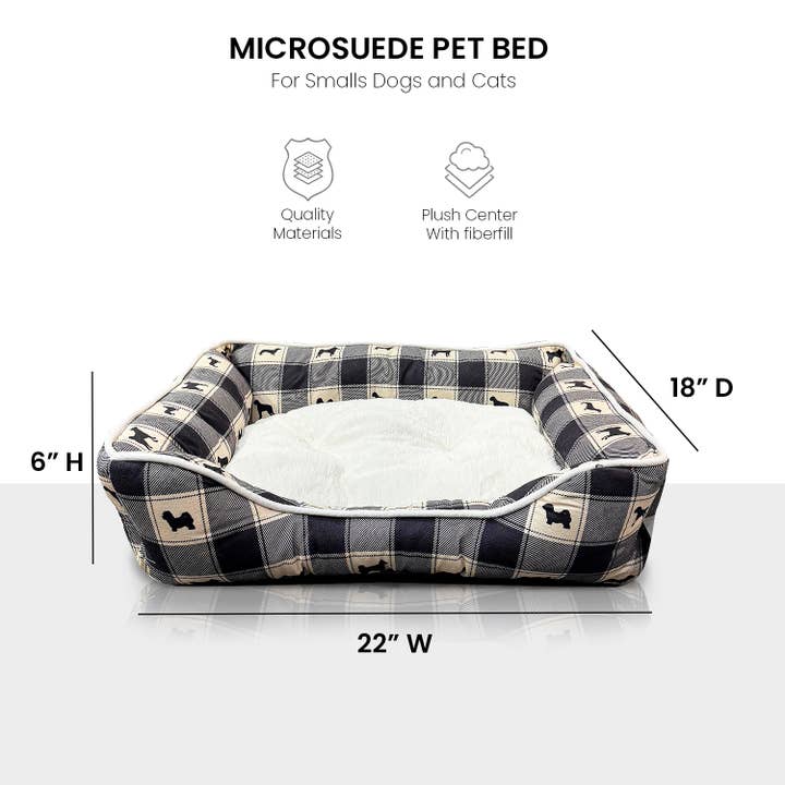 Precious Tails - Wholesale Pet bed – Cat/dog - Details Microsuede Pet Bed, Dog Beds for Small Dogs and Cats1