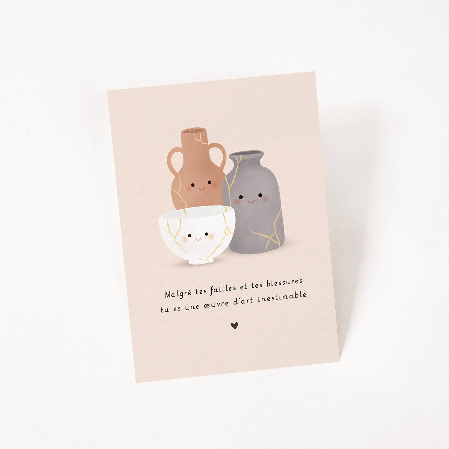 Zü - Wholesale Postcard Set - Kintsugi sweet word card, positive postcard, quote2