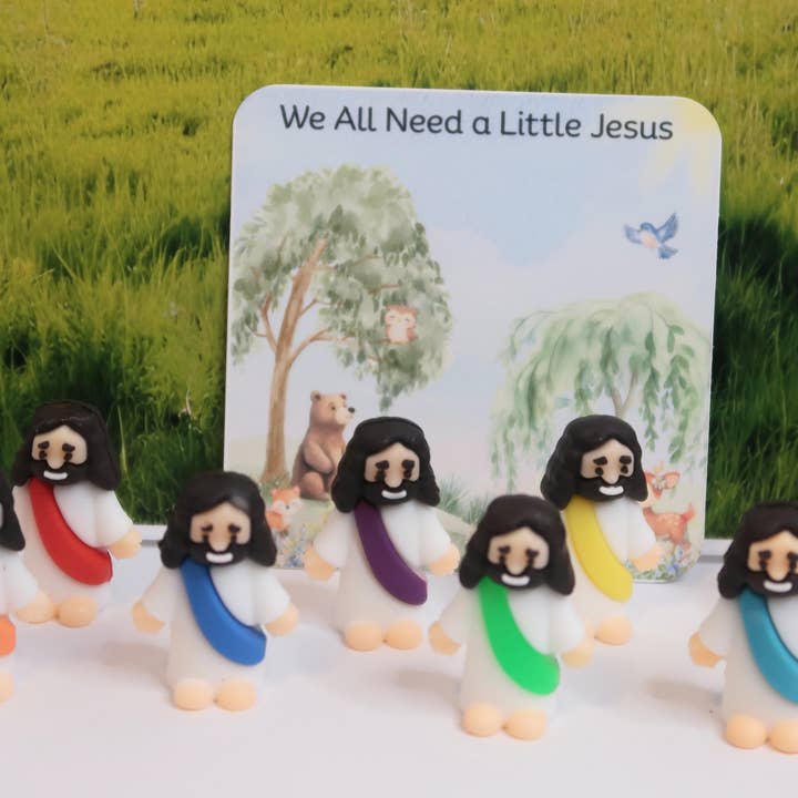 Mini Jesus Figure with Pocket Card for wholesale by CLAY + LAUREL
