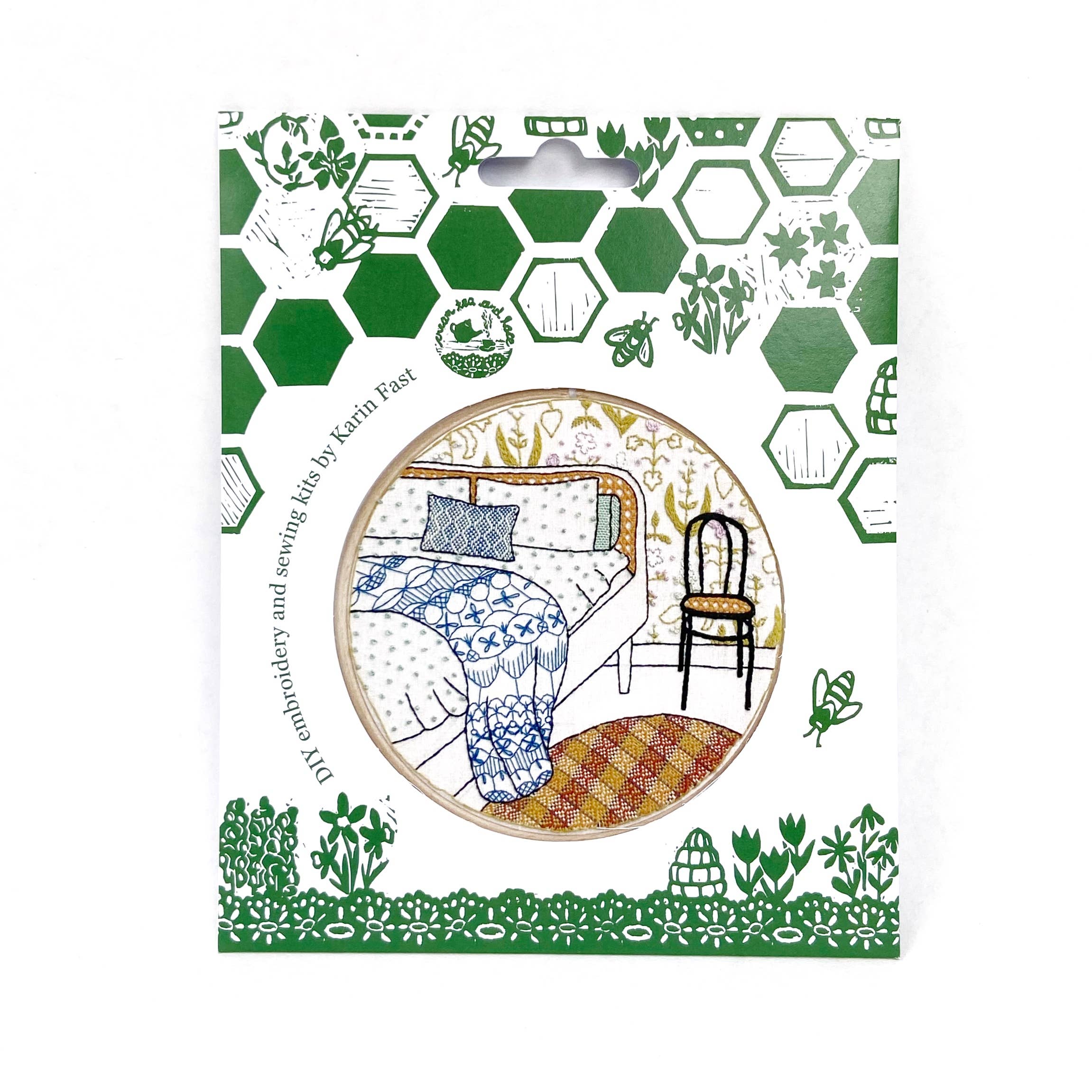 Cream Tea and Lace – Material para bordar/ponto de cruz por atacado – Kit de bordado quarto tranquilo, arte moderna para bastidor10