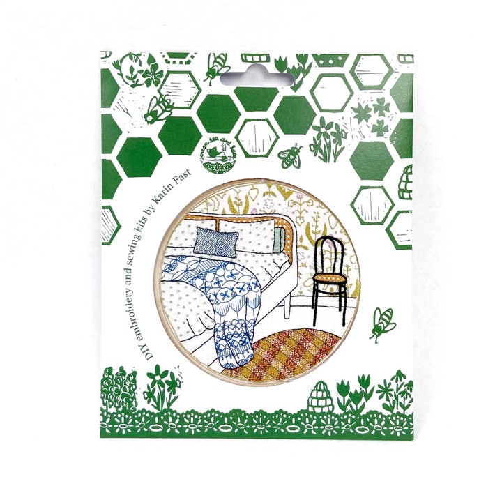 Cream Tea and Lace - Wholesale Borduurbenodigdheden - borduurpakket rustige slaapkamer, modern interieur, hoepelkunst10