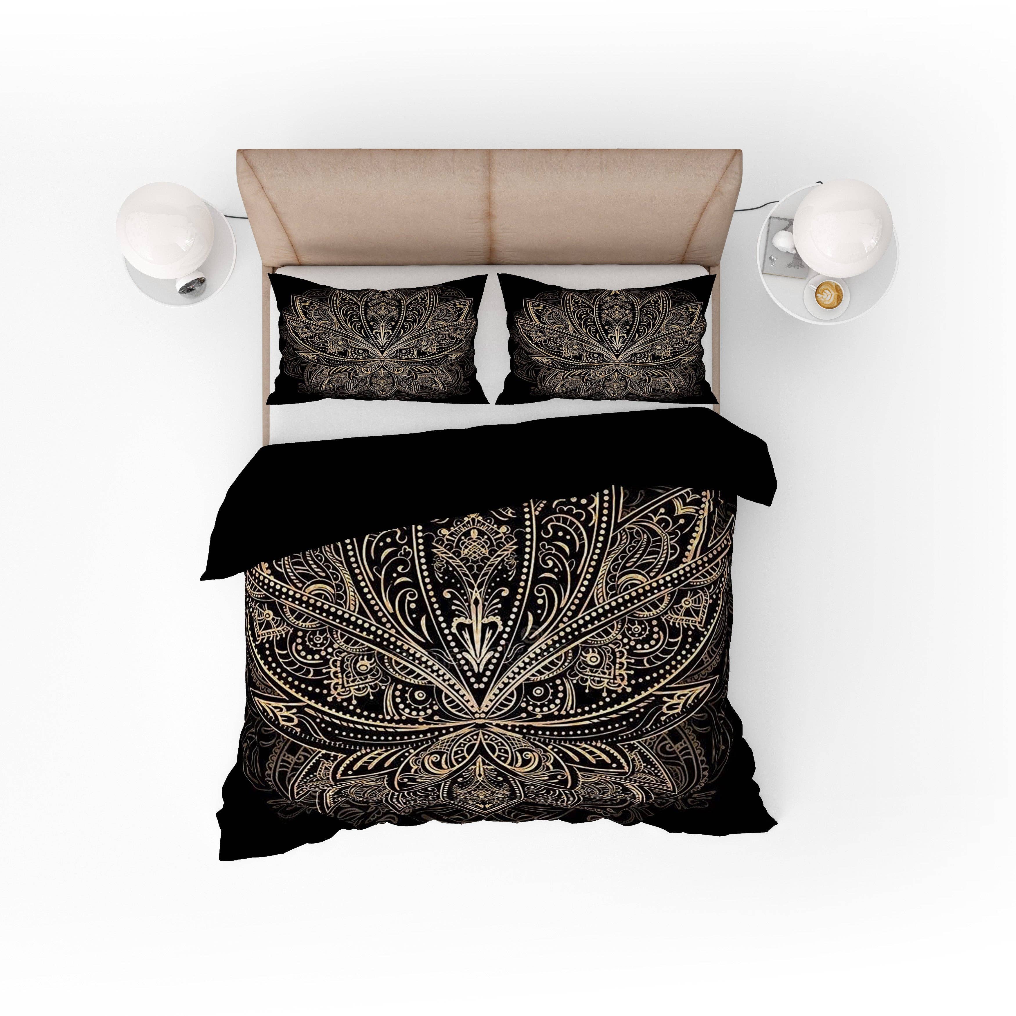 Adore India – wholesale Bedding set – Indian Bohemian Lotus Mandala Quilt Cover Set0