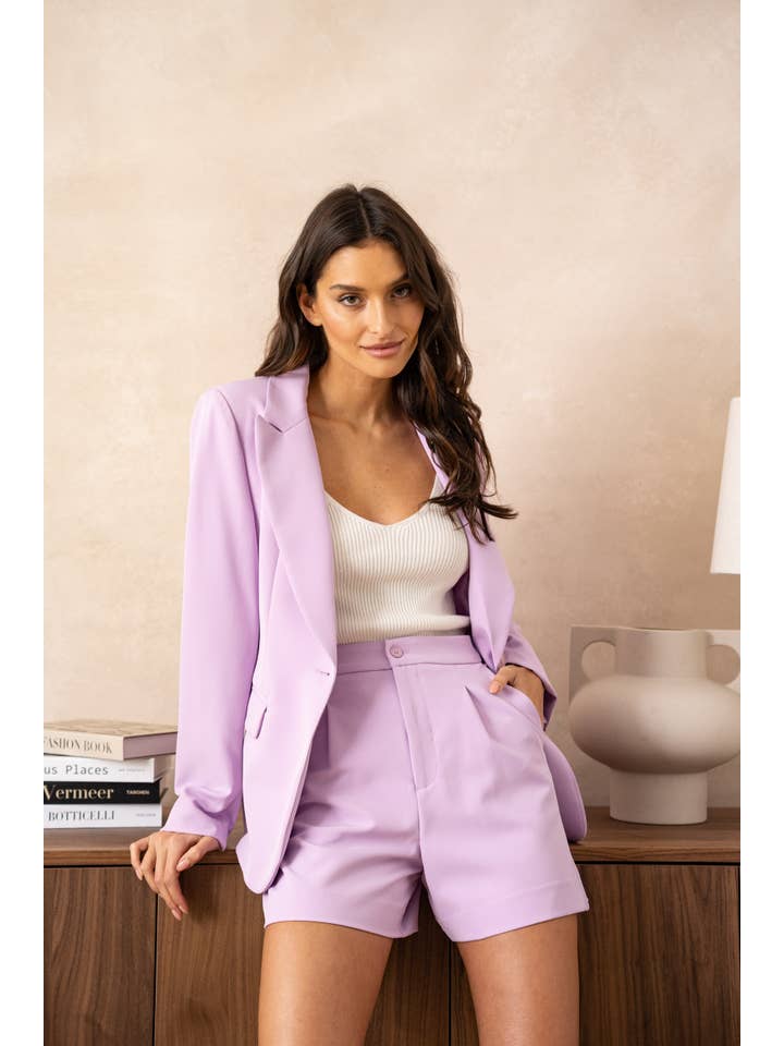 Attentif Paris - Vendita all'ingrosso Giacca elegante - Donna - Giacca aderente con bottone singolo, semplice - Collezione Timeless52