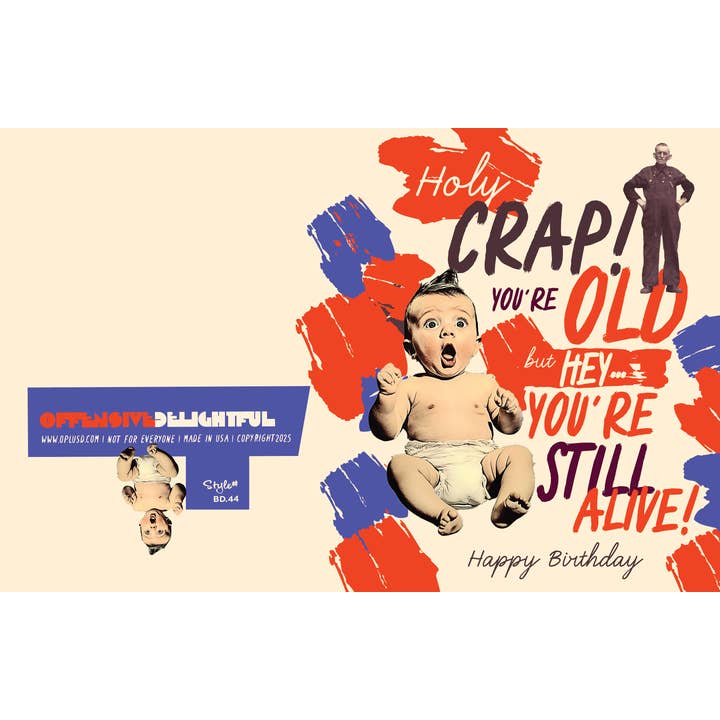 offensivedelightful – Engroshandel Fødselsdagskort – HOLY SHIT, DU ER GAMMEL! fødselsdagskort4