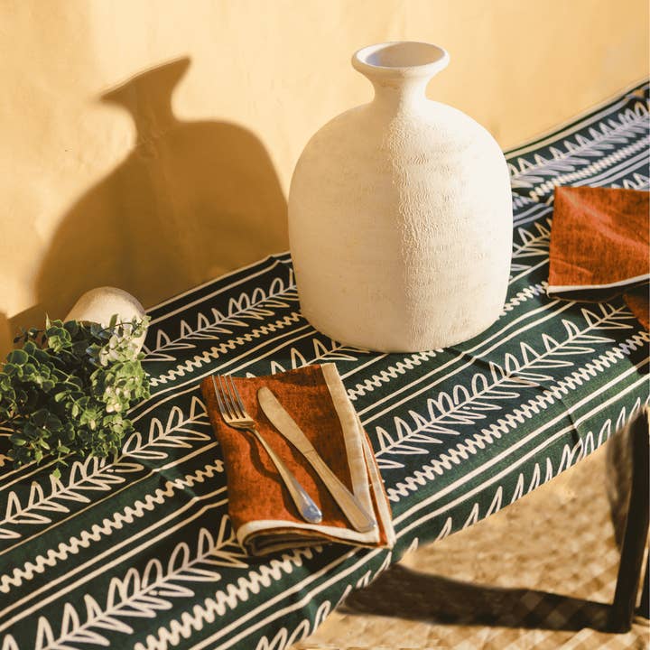 Echo - Handmade Pure Linen Table Runner for wholesale by Banyan & Birch