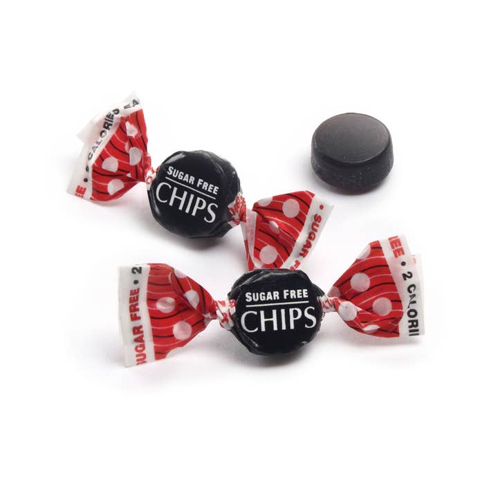 CHIPURNOI Confectionery – wholesale Gummy – CHIPS Licorice (Stevia), 2.8 oz. - Italian Throat Pastilles