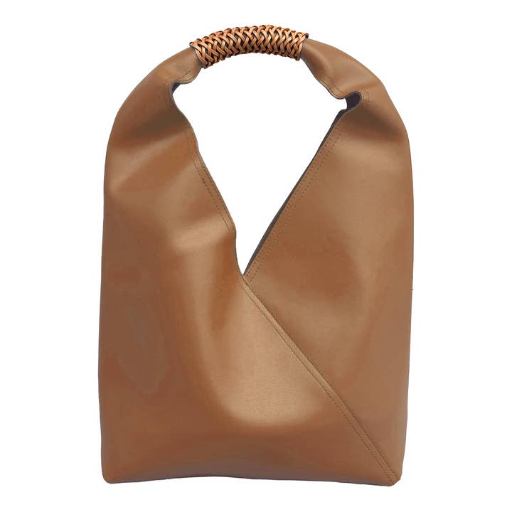 Leather Hobo Bag - Saddle for wholesale by Cthru Purses