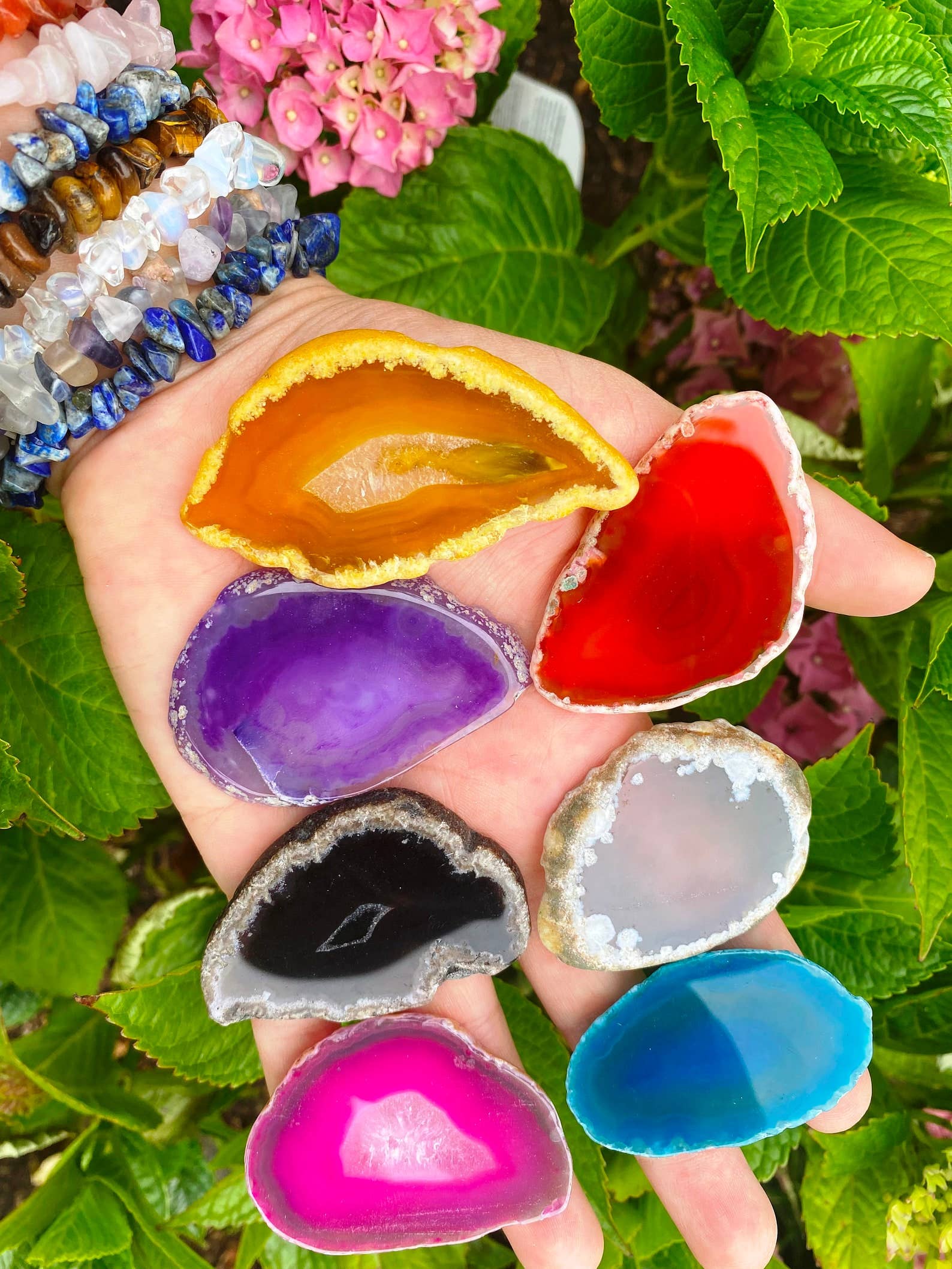 Elf Kendal Hippies – wholesale Spiritual stone/crystal – Agate slice crystal slice gemstone slice rainbow agate Elf1