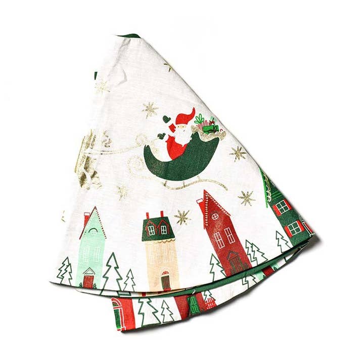 Flying Santa Tree Skirt for wholesale by Coton Colors