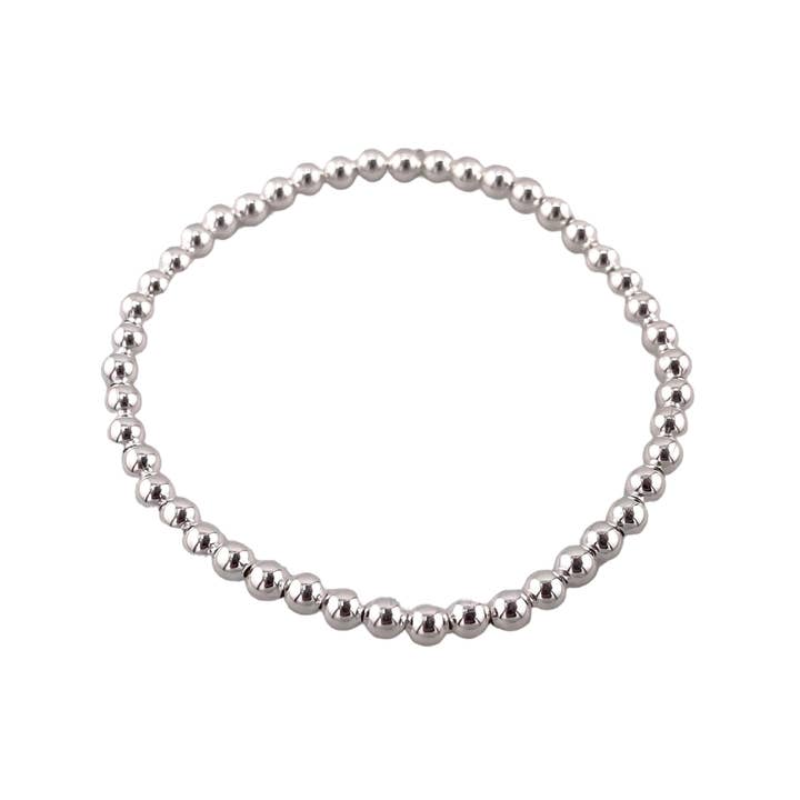 Select Lines - Wholesale Beaded Bracelet - Bead Stretch Bracelet Sterling Silver Available in 3mm to 12mm2