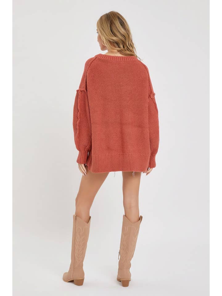 CC Wholesale Clothing - Vente Pull en maille – femme - Pull oversize à col en V2