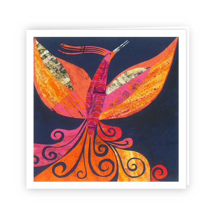 pheonix rising greetings card for wholesale by Clare Youngs
