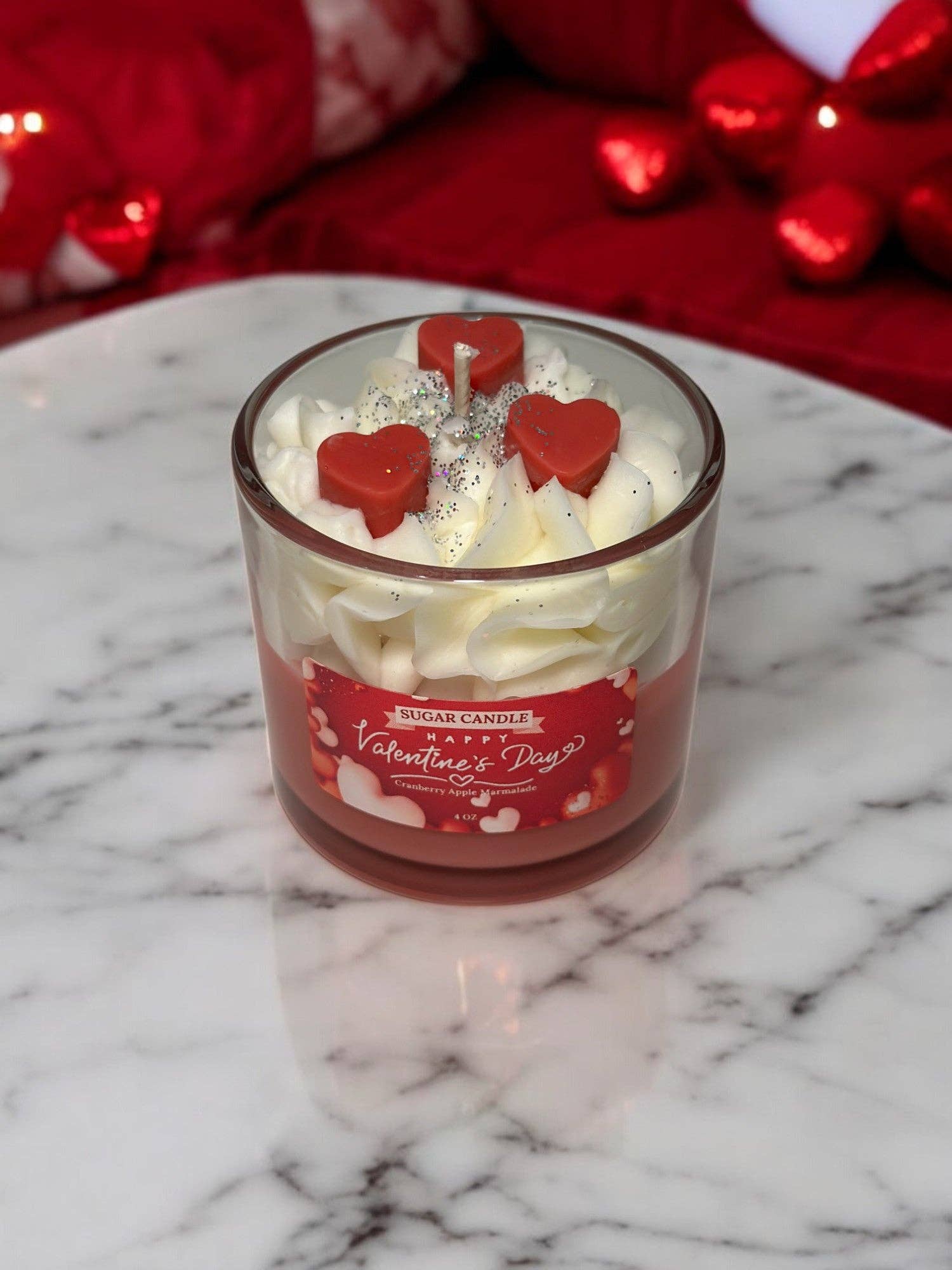 Sugar Candle - Wholesale Jar/Filled Candle - Valentine's Day Candle: Soy, Handmade, Retail & Gift Ready8