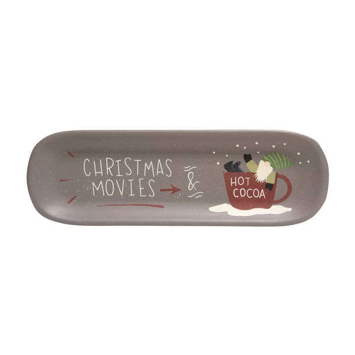 The Hearthside Collection – wholesale Decorative tray – Christmas Movies & Hot Cocoa Wooden Tray