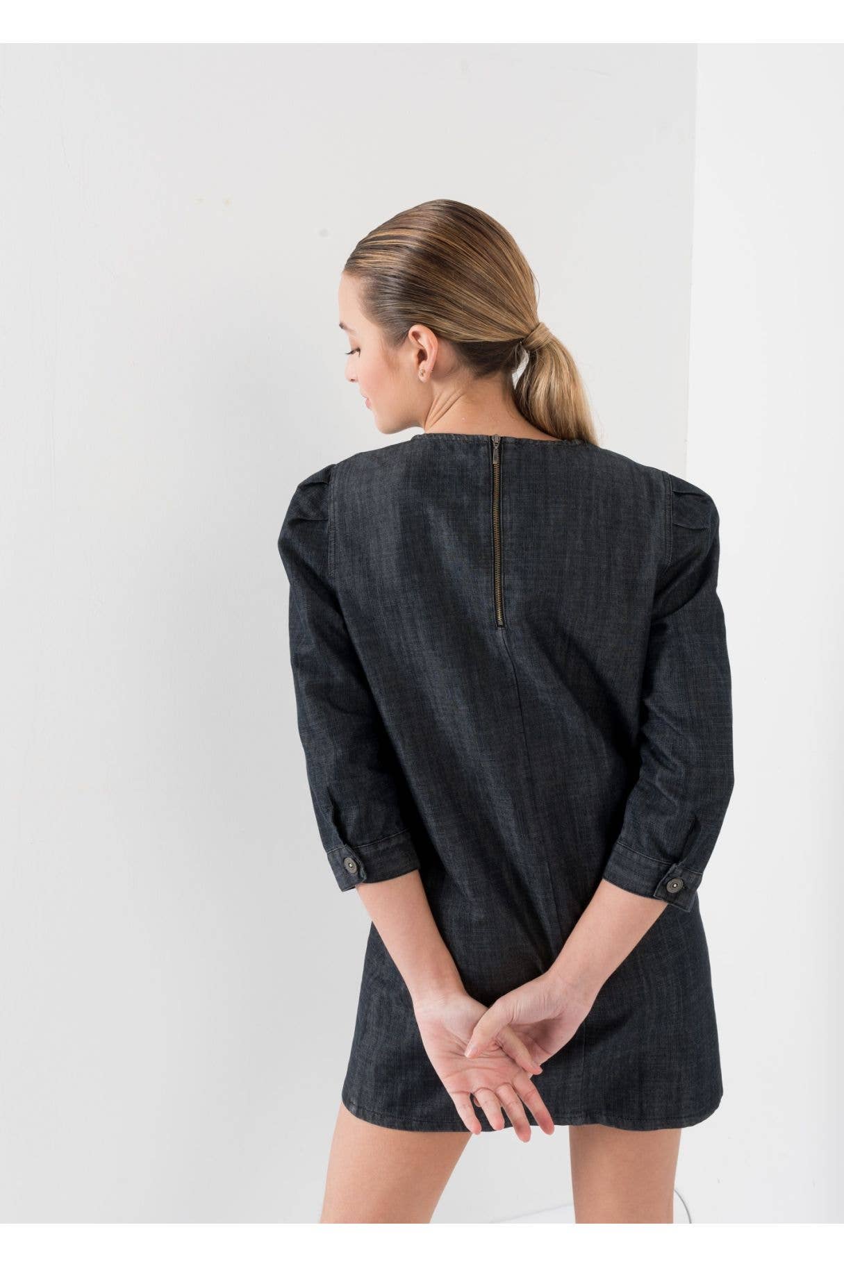 Svart Kavajklänning i denim för wholesale på Faire2