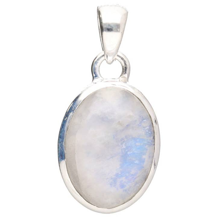 Pendentif Ovale en Pierre de Lune en Argent Sterling 925 -A pour la vente par Vives de la Cortada S.L