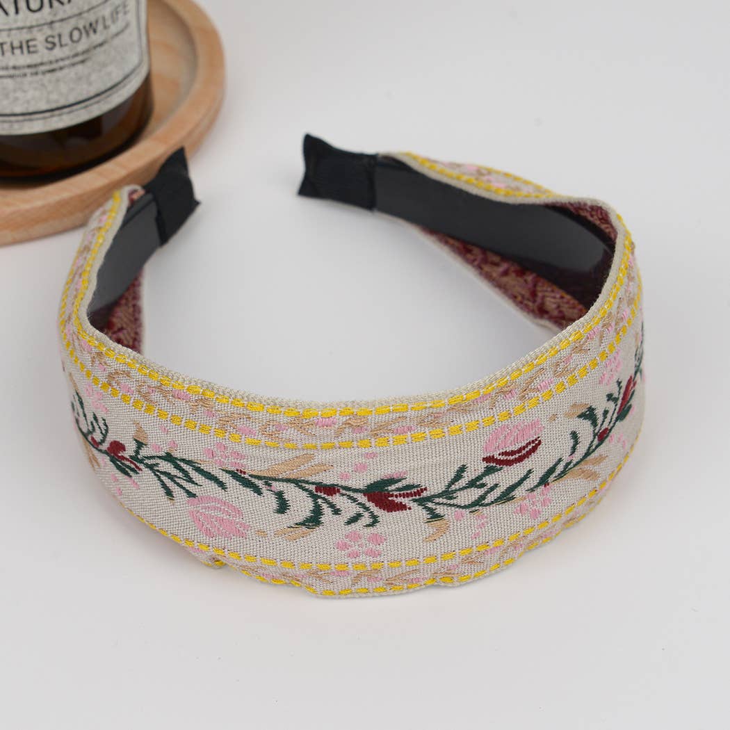 TheDivaSoap - Wholesale Fashion Headband - Women's - Boho Embroidered Floral Headband4