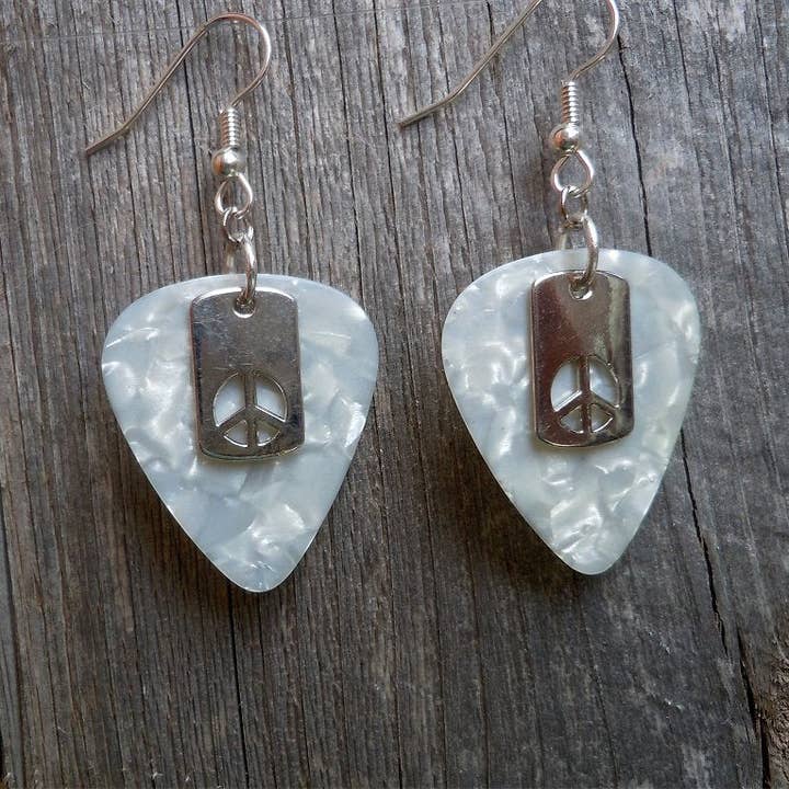 Simply Raevyn - Wholesale Dangle Earrings - Small Peace Sign Cut Out Charm Earrings15