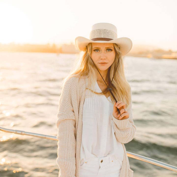 Breedgerande strooien gokhoed - Stijl Madrid voor wholesale door American Hat Makers