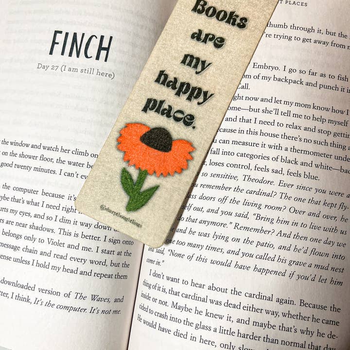 Sharp Thoughtlings – Großhandel Lesezeichen – Bücher sind mein Happy Place Filz-Lesezeichen5