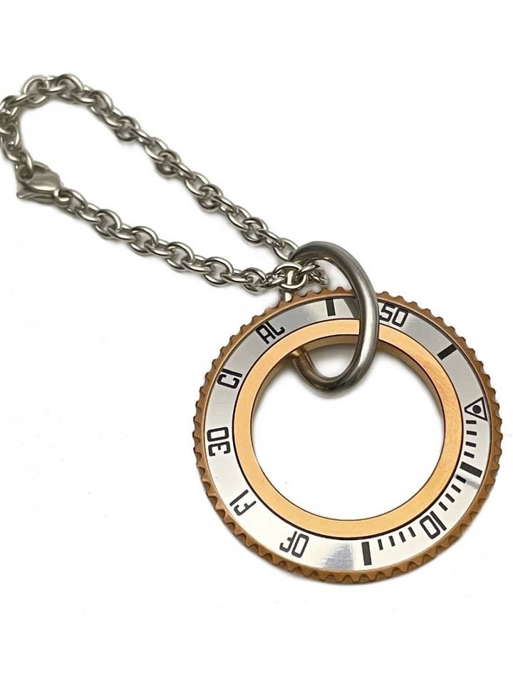 SPEEDOMETER OFFICIAL PVD BRONZE KEYCHAIN COLOR WHITE for wholesale by Speedometer Official