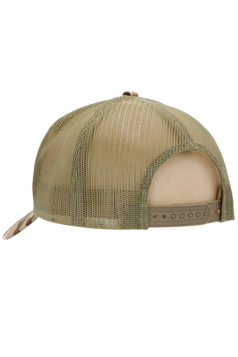 Cap Zone - Wholesale Truckerpet - Uniseks - Vintage truckerhoed van gewassen camouflagekatoen en polymix8