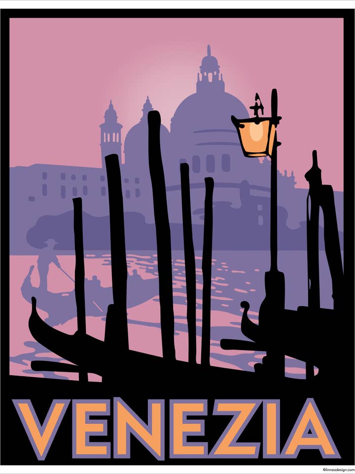 Impression d'art de Venise pour la vente par Linnea Design