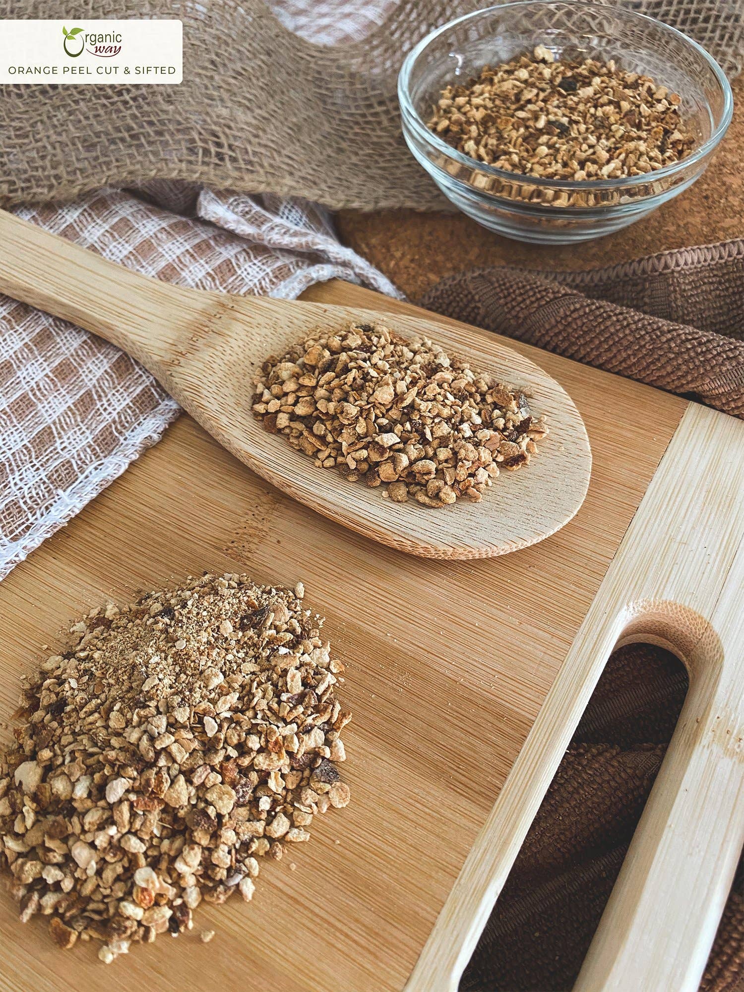 Organic Way LLC – Fruta seca/desidratada por atacado – Casca de Laranja Orgânica Cortada e Peneirada7