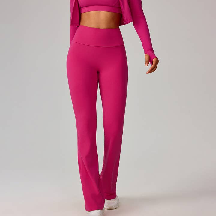 Sodalemon - Wholesale Athletic/lounge leggings – Women's - Women High-Waist Flared Naked-Feel Yoga Leggings19