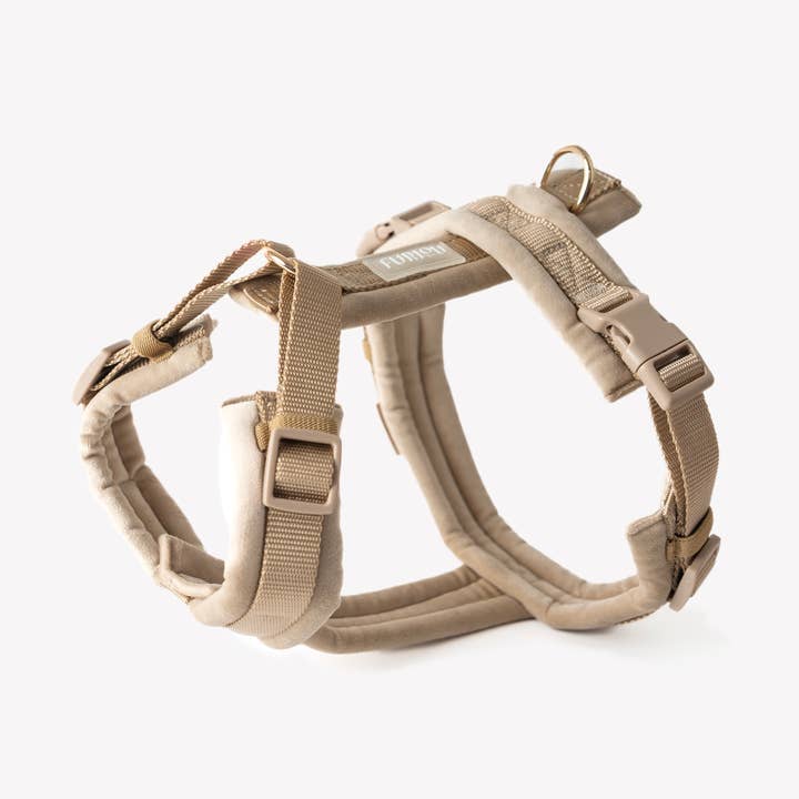 'Sand - Velvet Dog Harness' for wholesale by Furlou