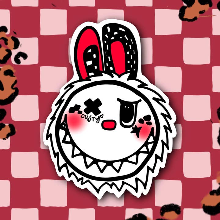 dusty bubu. 3" soft matte die cut for wholesale by Theoretikal Design Company