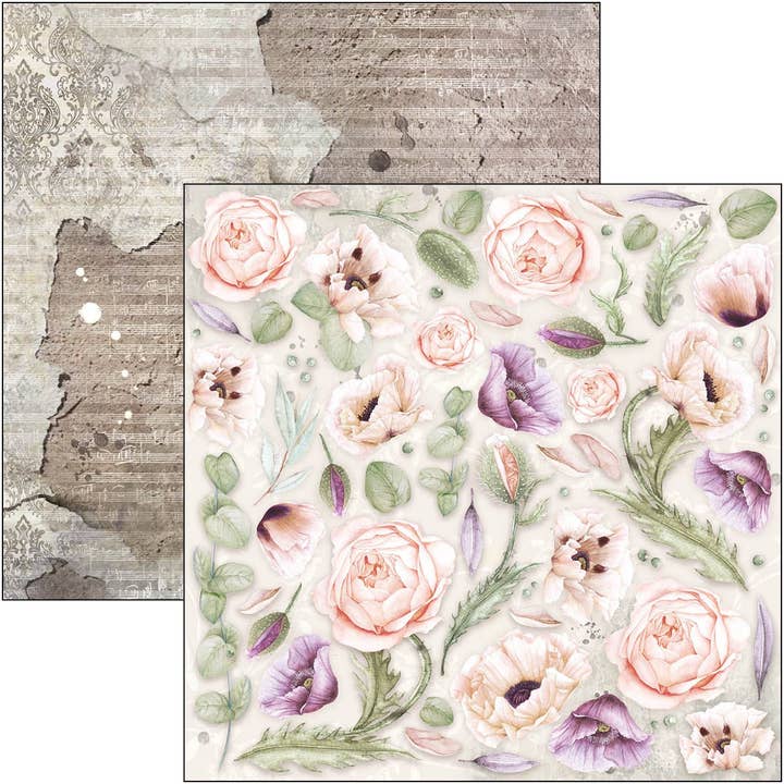 Ecstasy Crafts Distributing - Wholesale Scrapbook - Ciao Bella Cygne Noir Paper Pad 12x12 12/Pkg12